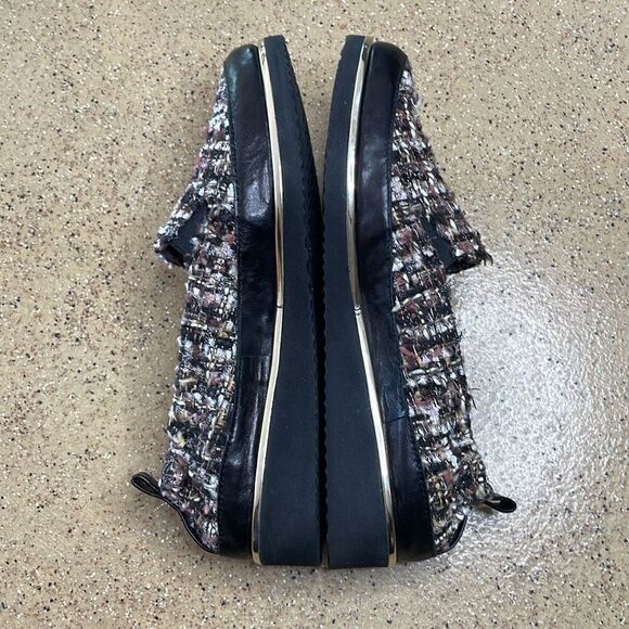 Ron White Sha-Nell Tweed Leather Slip On Loafers 36 Chrome, Black, Pink, Brown - Picture 6 of 11